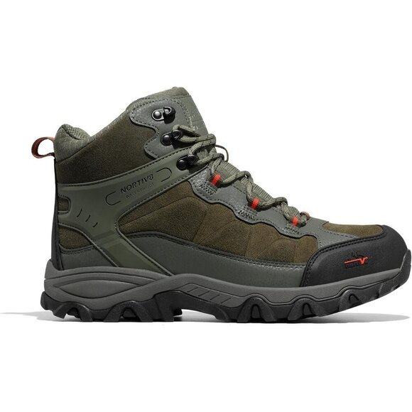 NORTIV 8 Men\'s Hiking Boots Mid Trekking Mountaineering Shoes Army Green main image 4